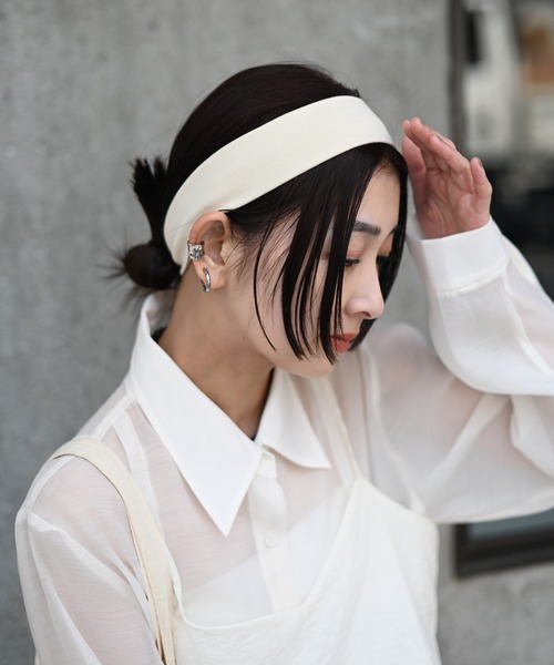 tanakadaisuke フラワーフリンジクリアヘアバンド