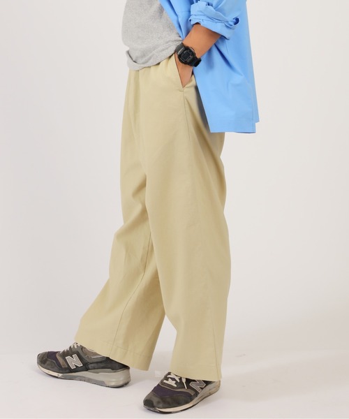1CHAKU. | カジュアル麻混ワイドパンツ - Buyee, an Online