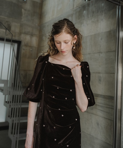 ET.UNIVER | Sweetheart velour dress - Buyee, an Online Proxy