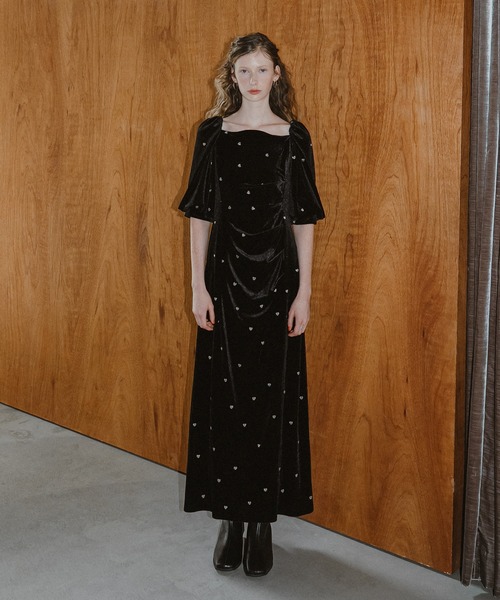 【et.UNiVER】Sweetheart velour dress ET.UNIVER | Sweetheart velour dress - Buyee, an Online Proxy