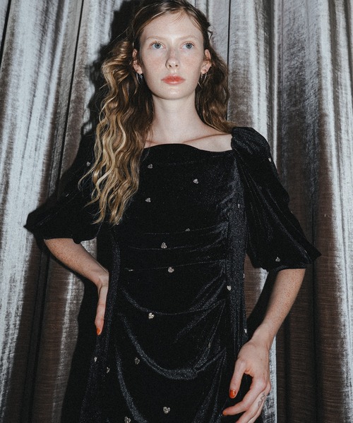 ET.UNIVER | Sweetheart velour dress - Buyee, an Online Proxy