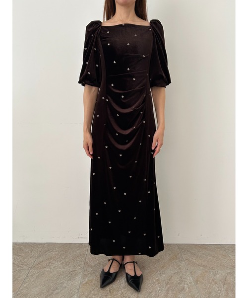 ET.UNIVER | Sweetheart velour dress - Buyee, an Online Proxy