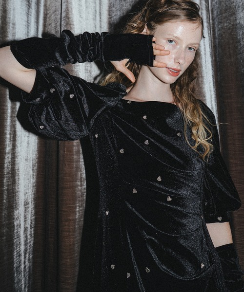ET.UNIVER | Sweetheart velour dress - Buyee, an Online Proxy