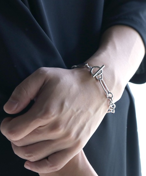 YArKA/ヤーカ】silver925 thick flat & oval chain bracelet [F906 ...