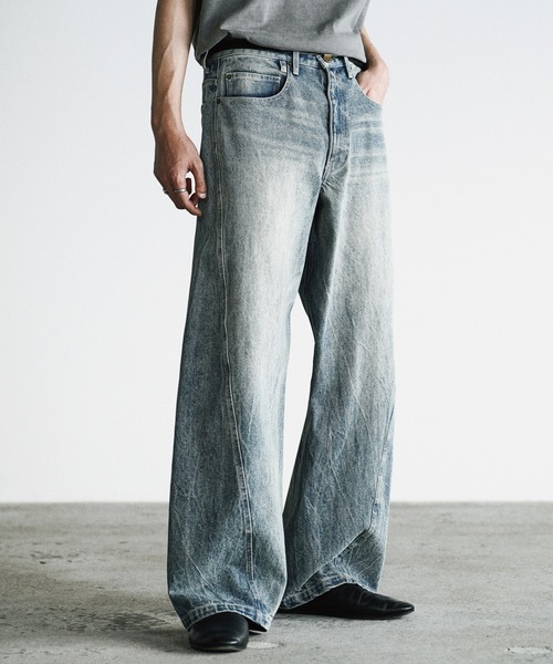 WYM LIDNM | VINTAGE WASHED CURVED DENIM - Buyee, an Online Proxy