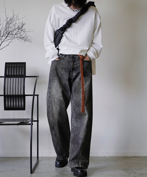 WYM LIDNM | VINTAGE WASHED CURVED DENIM - Buyee, an Online Proxy