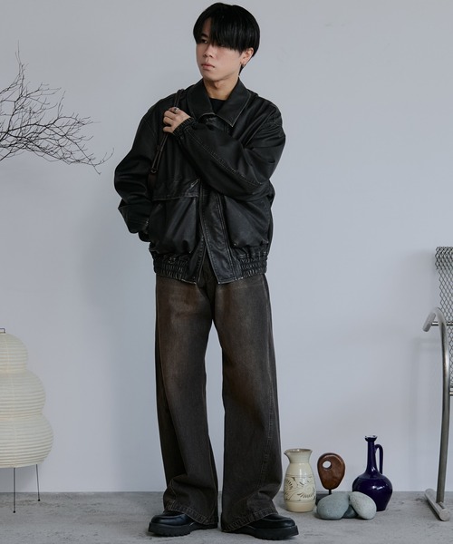 WYM LIDNM | VINTAGE WASHED CURVED DENIM - Buyee, an Online