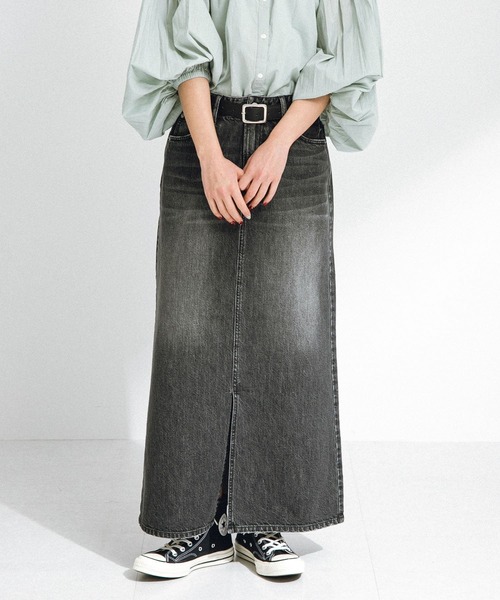 URBAN RESEARCH プリーツデニムスカート URBAN RESEARCH DOORS（アーバンリサーチドアーズ）の「デニム
