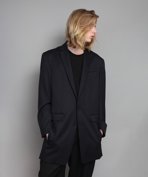 ato WOOL TWILL ZIP UP SHIRT（CLASSIC WOOL NO-COLLAR JACKET