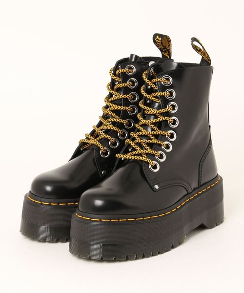 Dr Martens★2976 YELLOW STITCH★チェルシーブーツ★兼用 2976 Yellow Stitch Smooth Leather Chelsea Boots in Black