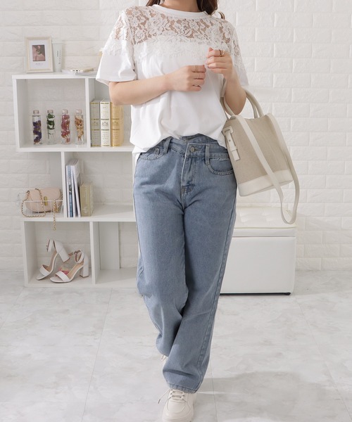 LACE LADIES | レース切替半袖Tシャツ - Buyee, an Online Proxy