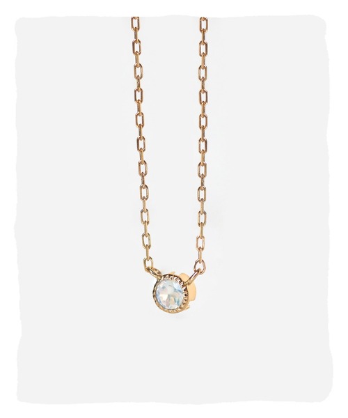 cuicui K18キュービックジルコニア ムーン ネックレス