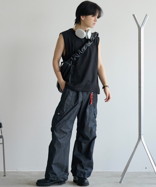 独創的 WYM LIDNM | C/N WASHER CURVED FLARE WIDE CARGO - Buyee, an パンツ