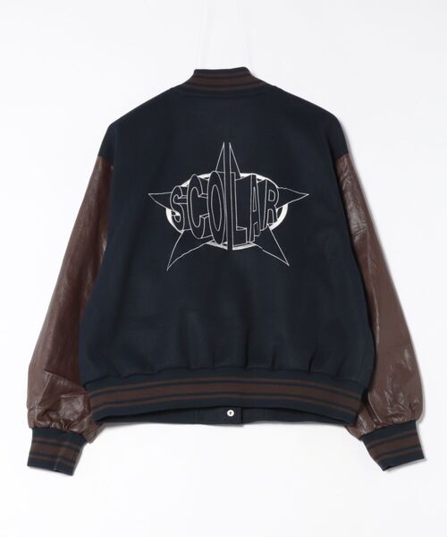 【スカラー】メルトン×合皮異素材切替スタジャン メルトン×合皮 異素材切替スタジャン[品番：SRSW0000331]｜ScoLar