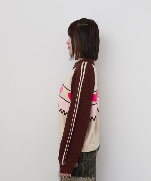 RUMNEL: | ハートジップニットブルゾン / heart zip knit blouson