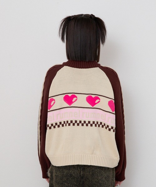 RUMNEL: | ハートジップニットブルゾン / heart zip knit blouson