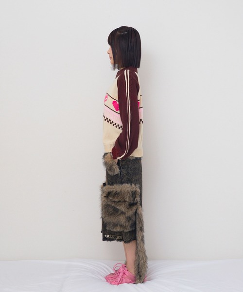RUMNEL: | ハートジップニットブルゾン / heart zip knit blouson