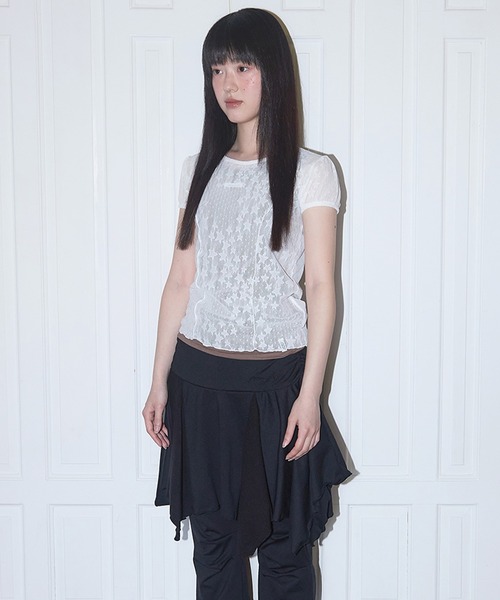 FANCY CLUB | FANCY CLUB/ファンシークラブ Wave Puff Lace Tee