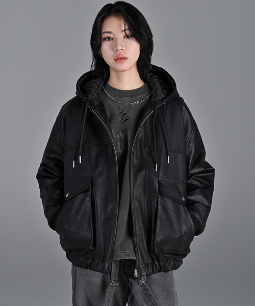 ADRER】camouflage reversible MA-1ブラック S（ADRER vintage