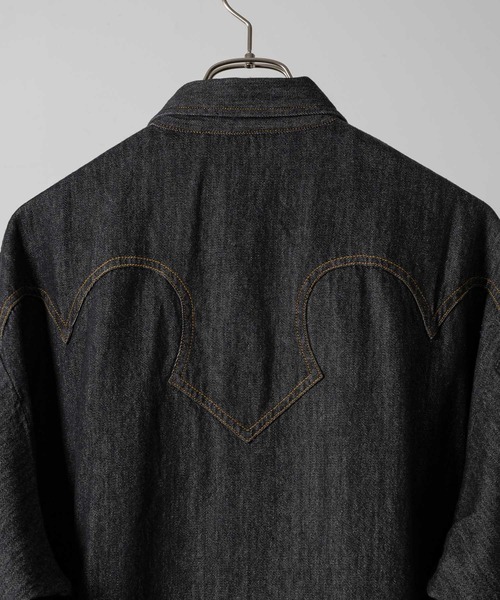soerte オーバーサイズデニムウエスタンシャツ サイズ1 Oversize denim western shirt / オーバーサイズデニム