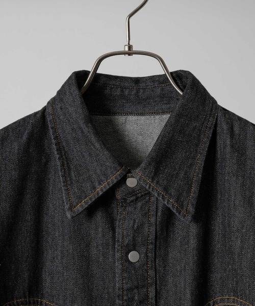 soerte オーバーサイズデニムウエスタンシャツ サイズ1 soerte（ソエルテ）の「Oversize denim western shirt