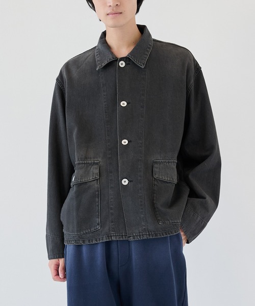 トップス F-LAGSTUF-F CPG RHOMBUS POCKET DYEJACKET CPG RHOMBUS POCKET FADE DENIM JACKET – F-LAGSTUF-F