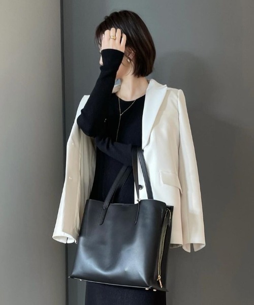 REMOON チェックテーラードジャケット ブラック