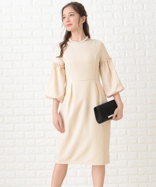 Lace Ladies バルーンスリーブ膝下丈ワンピース ドレス Buyee Servis Onlajn Proksi Magazin V Zozotown