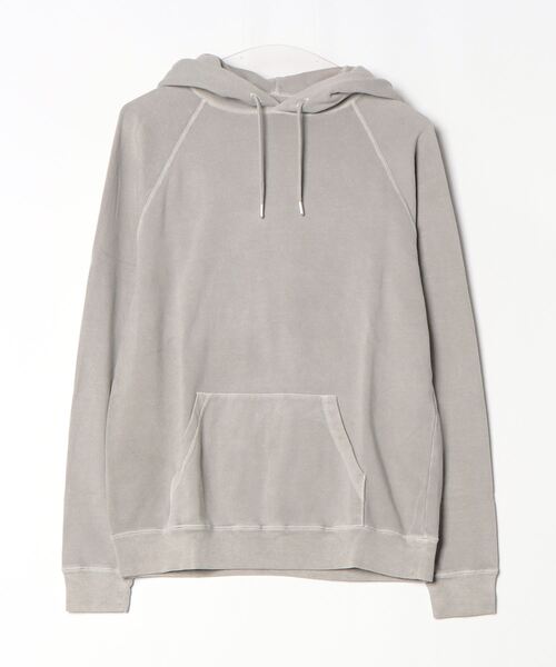 three dots ネイビー オーガニックコットンニット ジップフーディ