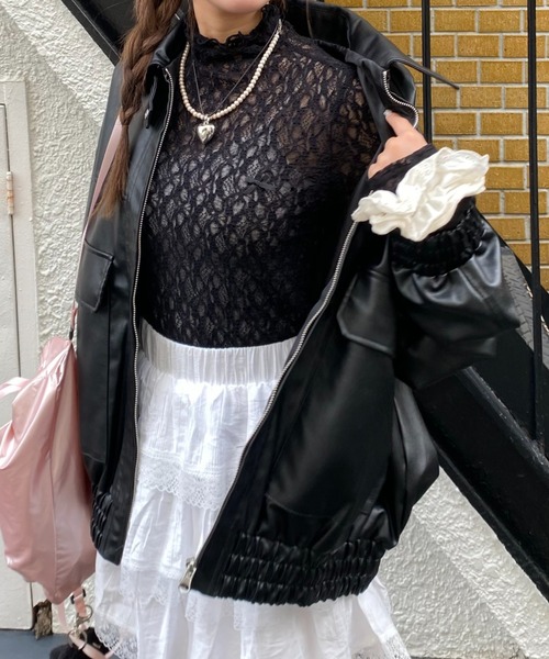 NEMNE STORE | 【Seoup】シアーレースリボントップス - Buyee 通販購入