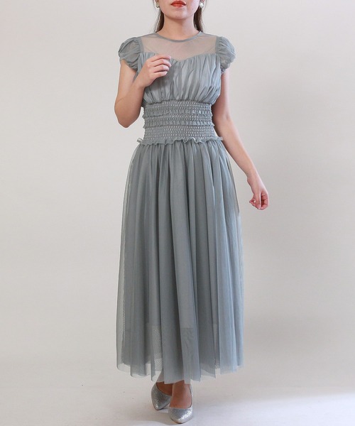 TRUDEA | ウエストシャーリング チュールドレス - Buyee, an