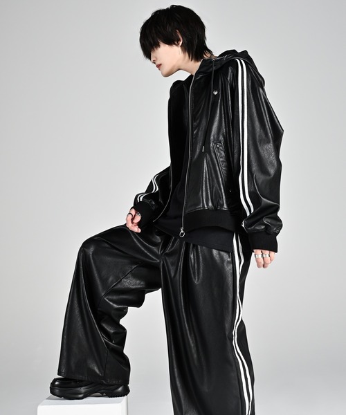 ADRER | line sleeve track zip parker jacket / ラインスリーブ