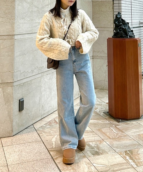 Yuna企画】ハイウエストストレートデニムパンツ（その他パンツ
