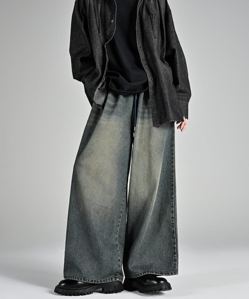 ADRER | line track wide slacks / ライントラックワイドスラックス