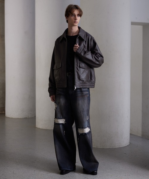 着用一度のみ　CLEL Cow Leather G-1 Blouson 牛革 CLEL】Cow Leather G-1 Blouson / 牛革/カウレザー G-1ブルゾン