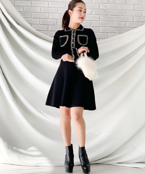 Narcissus Cheap By Vanite ミニマムニットフレアワンピース Buyee日本代購服務 於zozotown購物 Bot Online