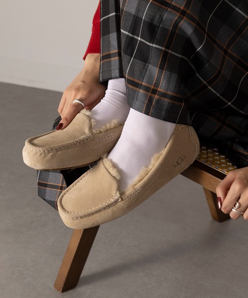 UGG ANSLEY ウールボアスリッポン セール】【UGG】ANSLEY ウールボアスリッポン ローファー