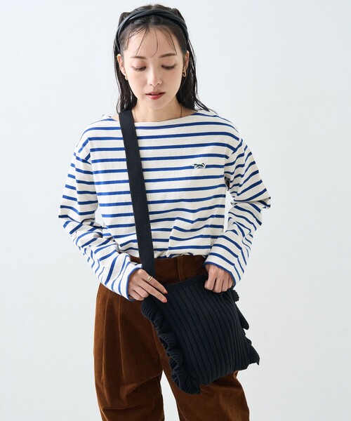 Mary logo knit tops Tina ribbon tops セット ANDMARY】Tina ribbon tops
