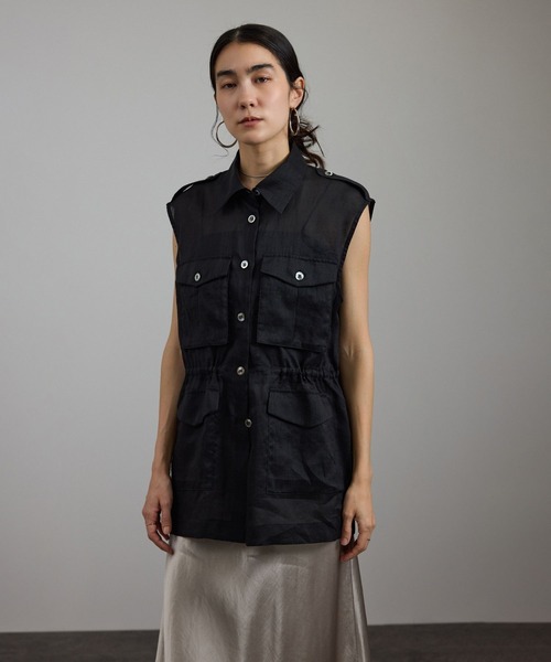 【新品】SALON adam et rope' シアーリネン　ミリタリージレ SALON adam et rope'｜シアーリネンミリタリージレ | Rakuten Fashion