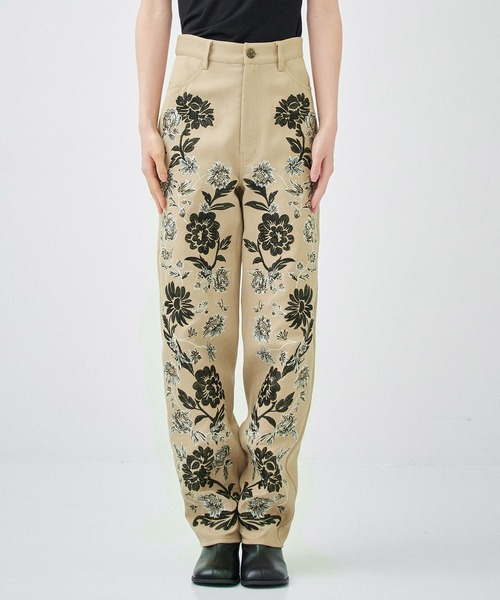 CLANE（クラネ）タグ付き FLOWER EMBROIDERY PANTS CLANE | 【CLANE/クラネ】FLOWER EMBROIDERY PANTS/フラワーエンブロイ