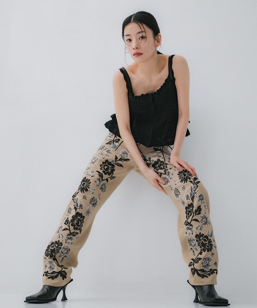 CLANE | 【CLANE/クラネ】FLOWER EMBROIDERY PANTS/フラワーエンブロイ