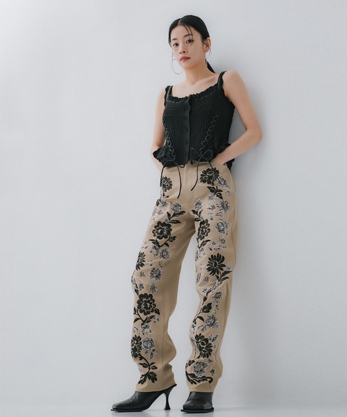 CLANE | 【CLANE/クラネ】FLOWER EMBROIDERY PANTS/フラワーエンブロイ