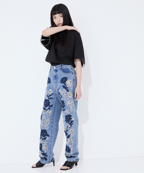 CLANE | 【CLANE/クラネ】FLOWER EMBROIDERY PANTS/フラワーエンブロイ