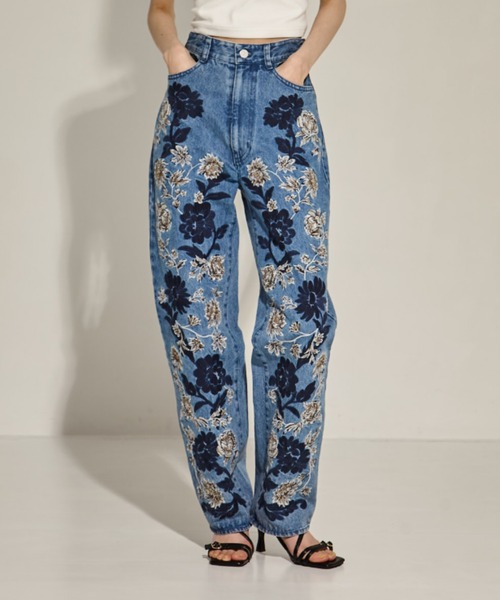 【新品・未使用・タグ付き】　FLOWER EMBROIDERY PANTS CLANE | 【CLANE/クラネ】FLOWER EMBROIDERY PANTS/フラワーエンブロイ