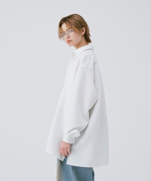 トップス Oversize L/S basic shirt Oversize L/S basic shirt /オーバーサイズロングスリーブシャツ