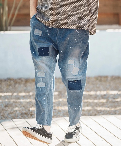CAMBIO | mp11909- Distressed Balloon Silhouette Denim Pants デニム 
