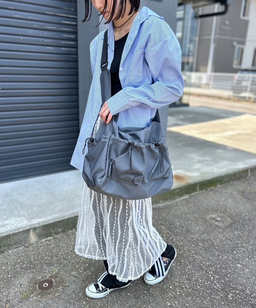 KOTOE | 【UNISEX】 ナイロン調ビッグショルダーバッグA4