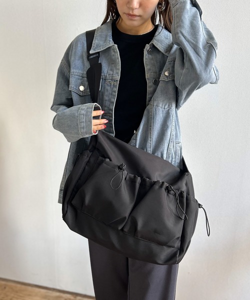 KOTOE | 【UNISEX】 ナイロン調ビッグショルダーバッグA4
