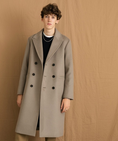 PUBLIC TOKYO シャルムカシミヤダブルチェスター