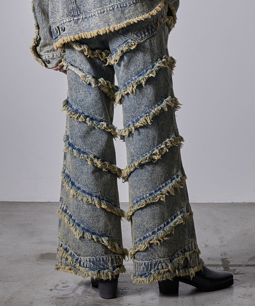 CLEL | 【CLEL】Hard Fringe Denim Pants/ハードフリンジデニム